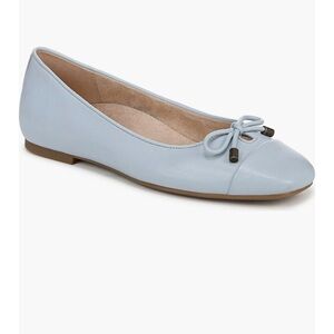 Vionic KLARA CAP TOE FLAT Light Blue Loafers with Bow Accent